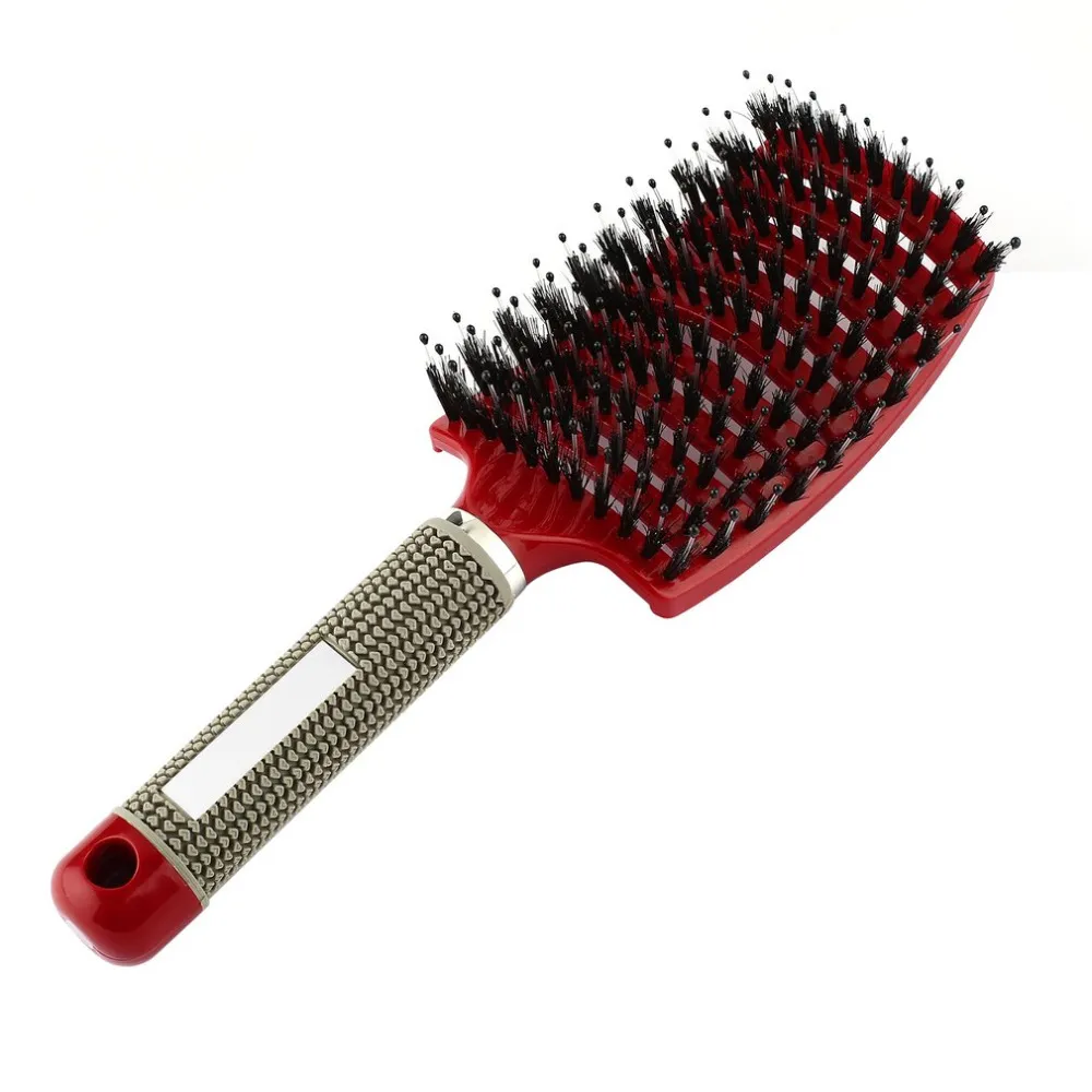 Proa Cabelo Calvão Massagem Pente De Cabelo Bristlenylon Mulheres Molhado Curly Detangle Hair Brush para SALON HAELDRESSING Styling Tools