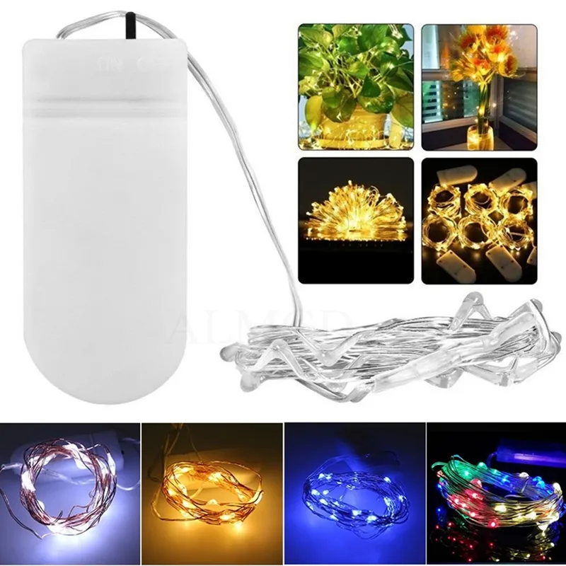 Umlight1688 2018 Kerst CR2032 Knop Batterij Operated 2M 20LED Micro LED String Licht Waterdichte LED Fairy Light Strip voor Party