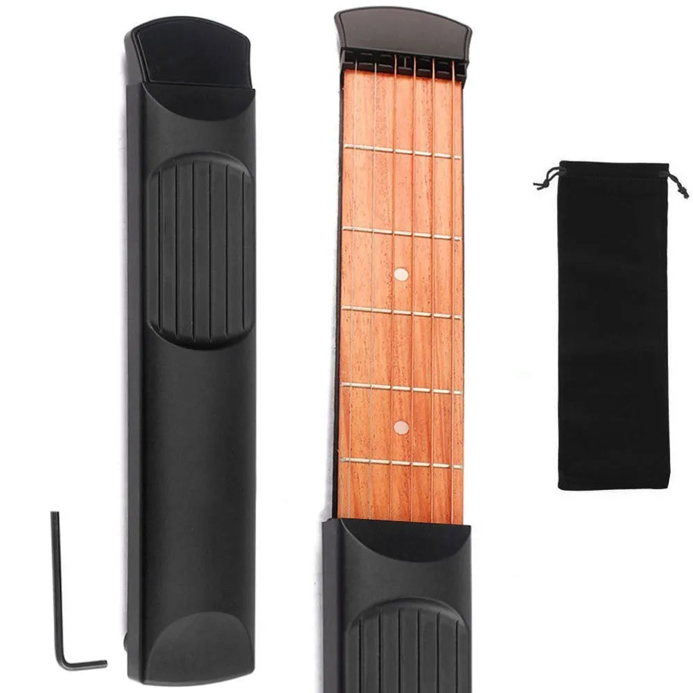 Pocket Acoustic Guitar Practice Tool 6 String Fingerboard 6 Fret Chord Trener