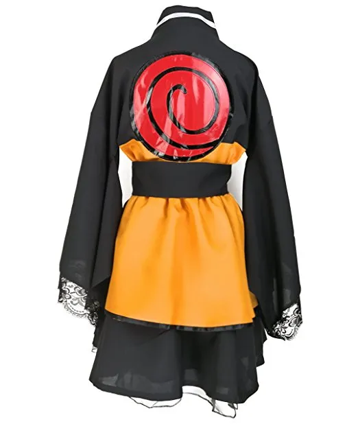 Naruto Shippuden Uzumaki Cosplay Costume Anime Female Lolita Kimono Dress265K