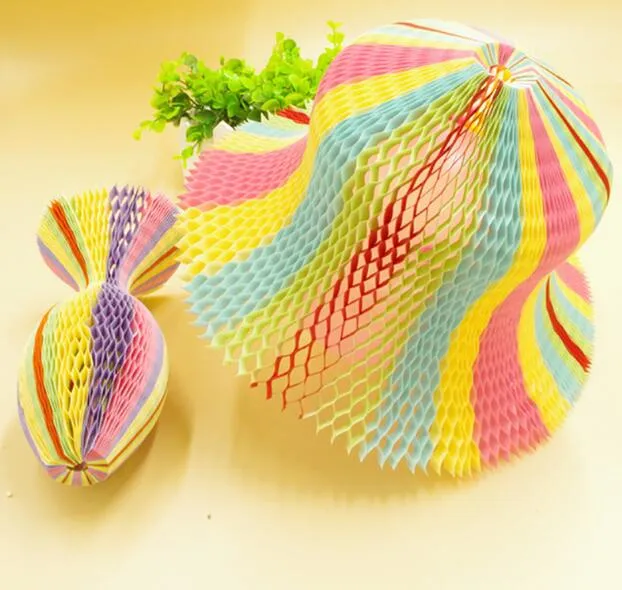 マジック花瓶の帽子パーティーの装飾の手作りの折りたたみ帽子面白い紙キャップ旅行太陽の帽子Colourful8871381