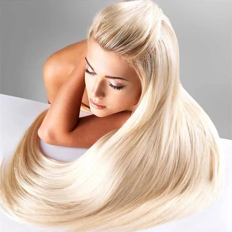 613 Blond Virgin Hair 4pcs Lot Brasiliansk Virgin Rak Mänskligt Hårväv Billiga Blondin Brasilianska Hårväv Buntar Passion Products