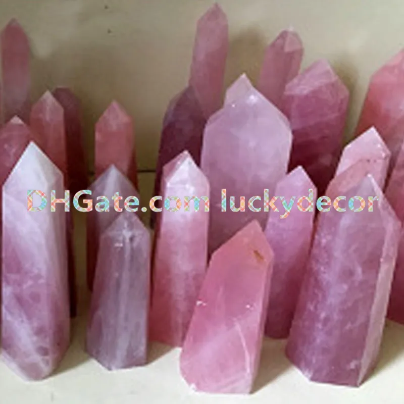 Pink Crystal Obelisk TowerCrystal HealingReik Grids Natural Rose Quartz Figurine Sphere Gemstone Self Standing 6 Facet Single P9552762