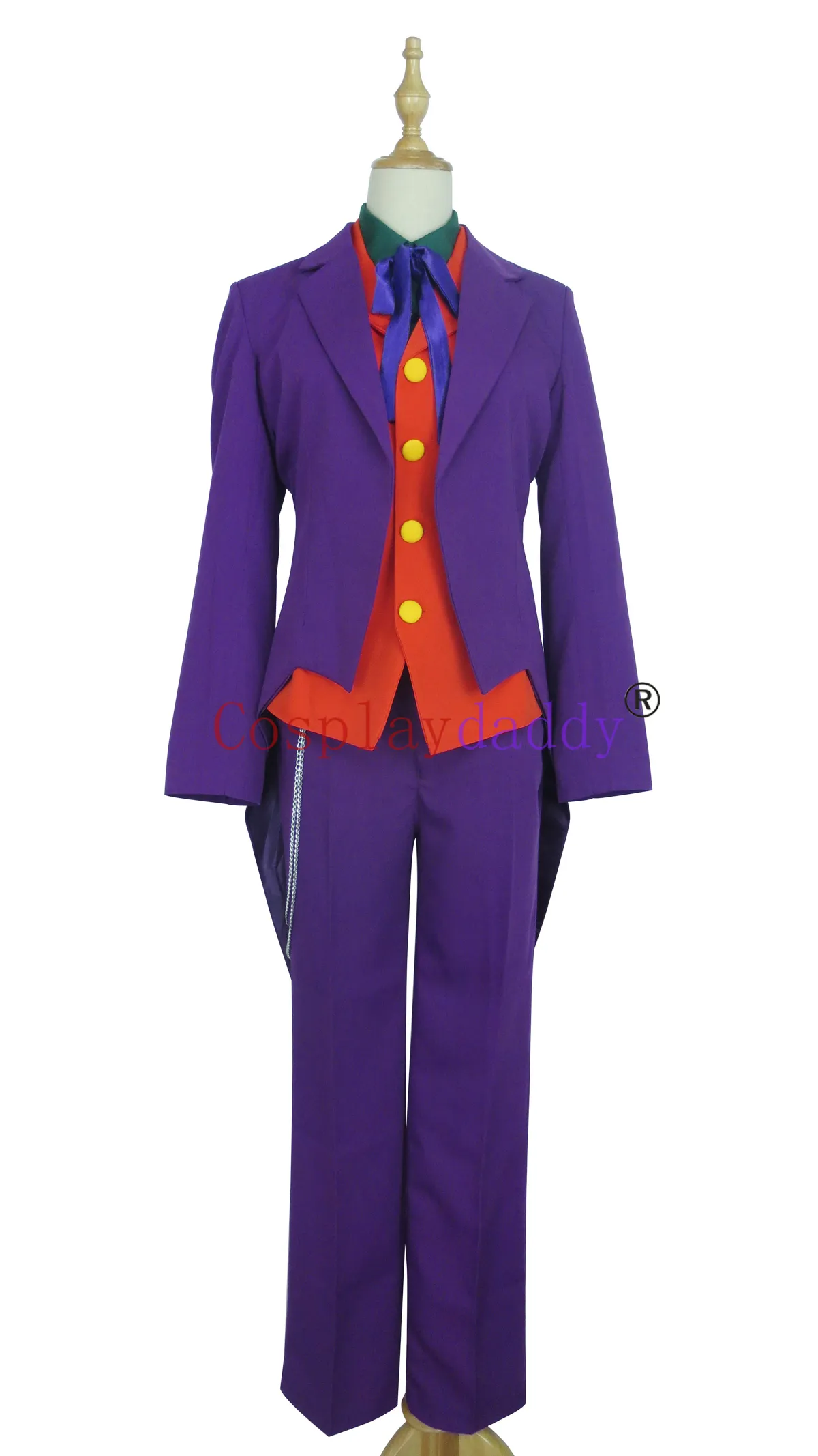 BATMAN THE DARK KNIGHT JOKER CLASSIC SUIT Cosplay M002 De 97,7