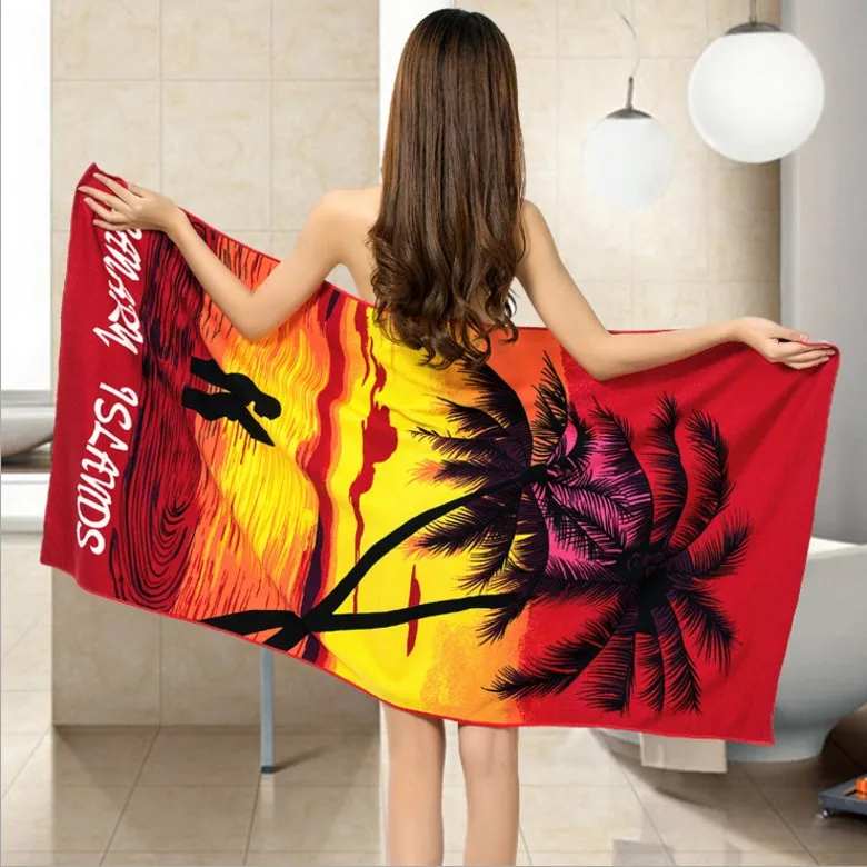 Serviette de bain éponge imprimé léopard Super absorbant pour bain adulte couverture de natation drap de piscine à séchage rapide serviette de plage