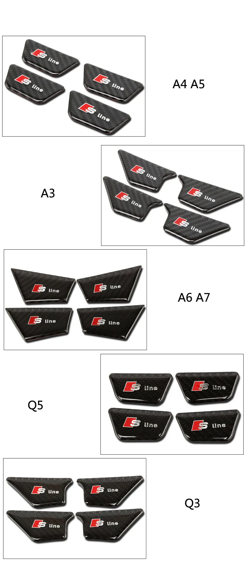 Car Styling Stickers Carbon Fiber Interior Door Inside Door Bowl Panel  Wrist Cover Trim For Audi A3 A4 A5 A6 A7 Q3 Q5 Q7 B6 Accessories From 8 €