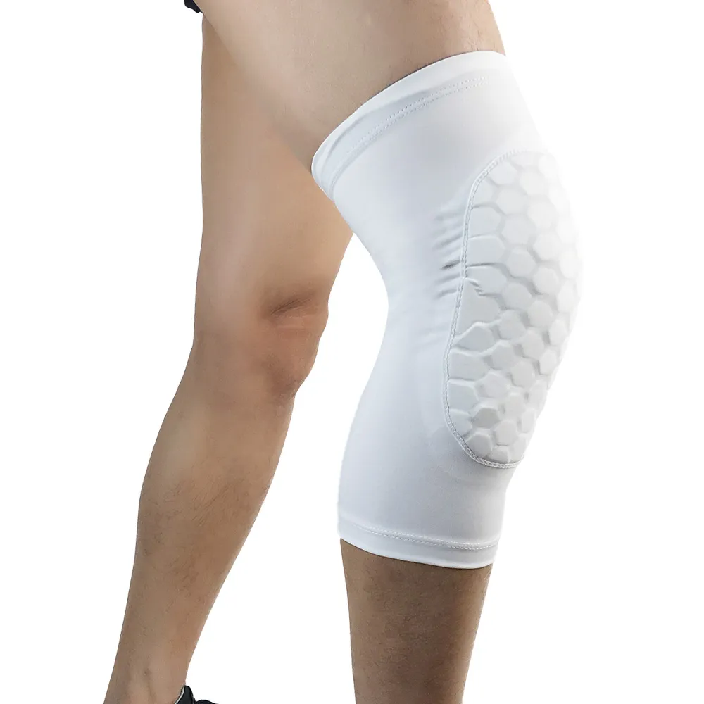 New Arrive Compression Leg Warmers Sports Cover Honeycomb Knee Padding Basketball Running UV Protection Leg Cover