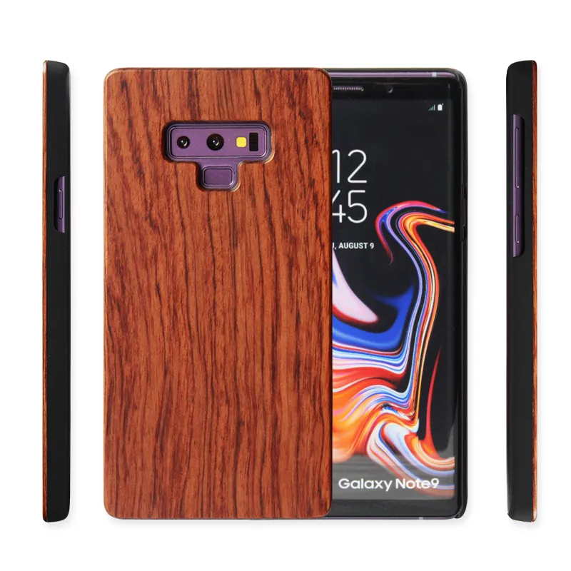 إلى Samsung Note 9 / Note 8 Wood + PC Case Nature engraving Wooden Bamboo غطاء الهاتف المحمول لسامسونج غالاكسي S9 / S8 / S8PLUS / S7 / S7EDGE