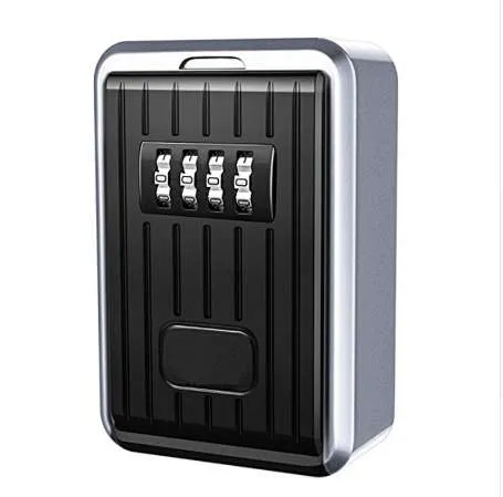 Lock Box 4 Digit Combination Waterproof Key Storage Box Aluminum Alloy ...