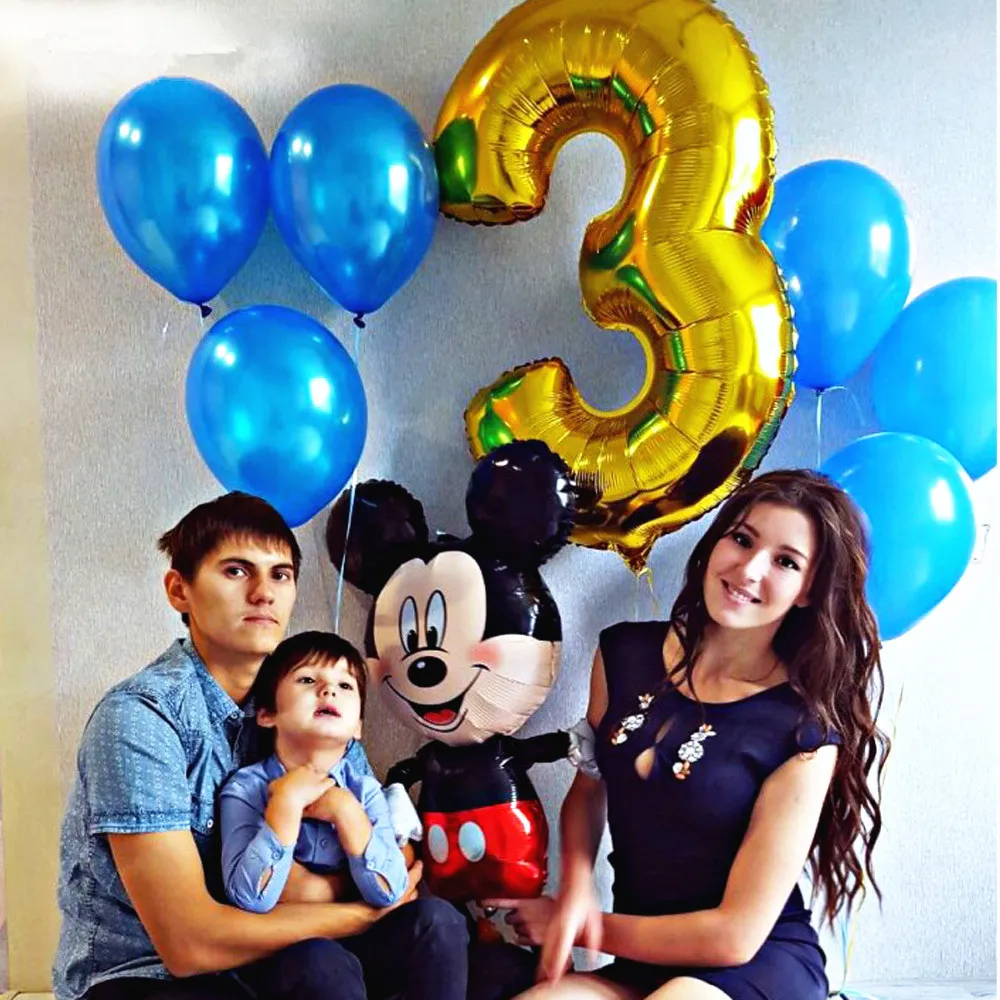Gold Letter & Number Balloons Set - 16 Inch Aluminum Foil Balloons For Birthday Decor
