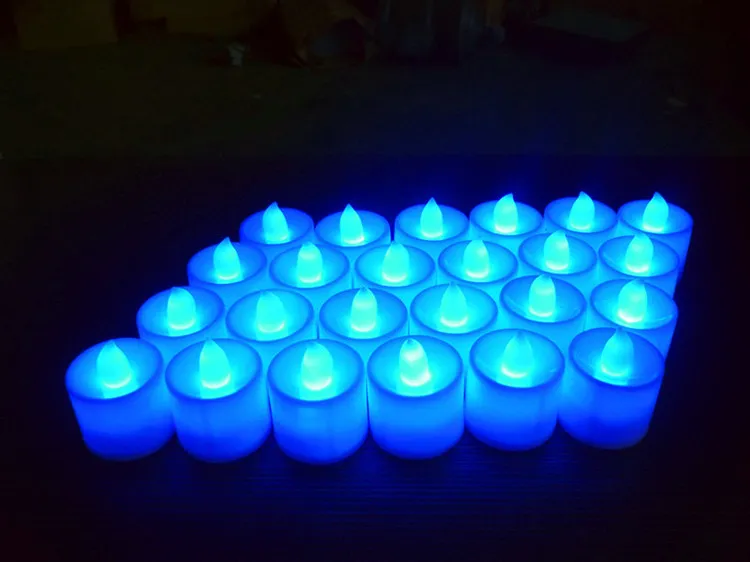 배터리 전원 LED 촛불 여러 가지 빛깔의 램프 시뮬레이션 컬러 불꽃 깜박이 차 빛 홈 웨딩 생일 파티 장식 c567