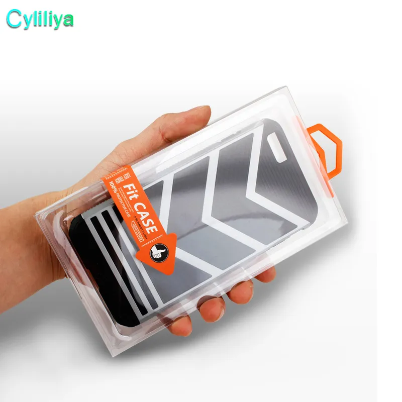 Fashion Blister PVC Plastic Clear Retail Packaging Custom Logo Packing Box For iPhone 6 4.7 5.5 Mobile Phone Case