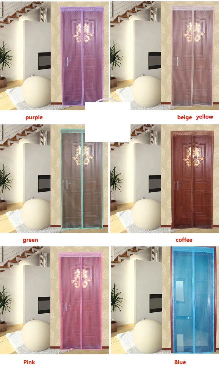 Magnetic Door Mosquito Net Curtain Mesh Screen Windows Insect Fly Bug Gauze Mosquito 90*210cm And 100*210cm WX9-283