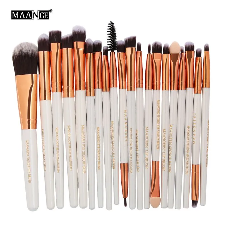 Maange 22st Beauty Makeup Brushes Set Cosmetic Foundation Pulver Blush Eye Shadow Lip Blandning Make Up Brush Tool Kit Maquiagem