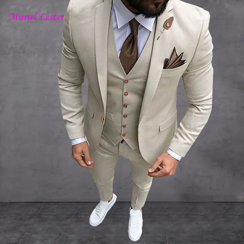 2018 Latest Coat Pant Designs Wine Red Men Suit Slim Fit 3 Piece Tuxedo Groom Wedding Suits Custom Prom Blazer Terno Masculino