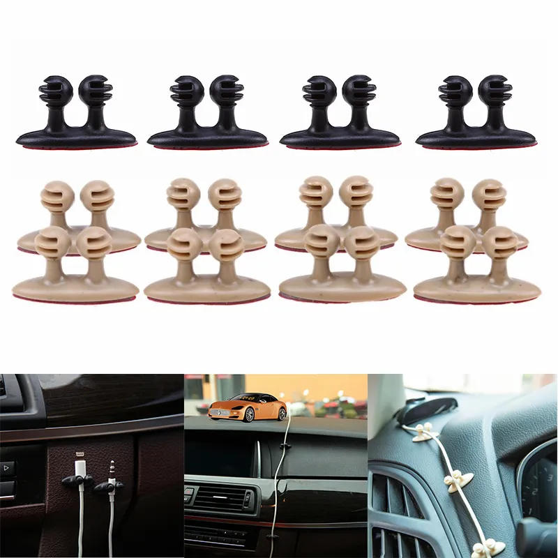 Car Wire Clip USB Cable Fixed Clamp Charging Cable Holder Adhesive Car