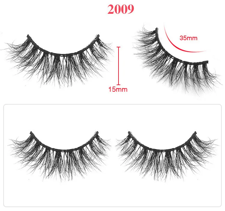 3D vison cílios postiços maquiagem dos olhos extensão 100% real mink natural grosso falso cílios postiços eye lashes maquiagem 3 pares / caixa dropshipping