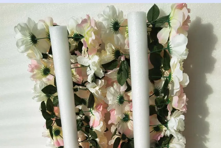 4 pièces / 1ml x25cm w / pièce belle rangée de fleurs pour pivilon, passerelle, étape, stand, décoration de mariage de table de table