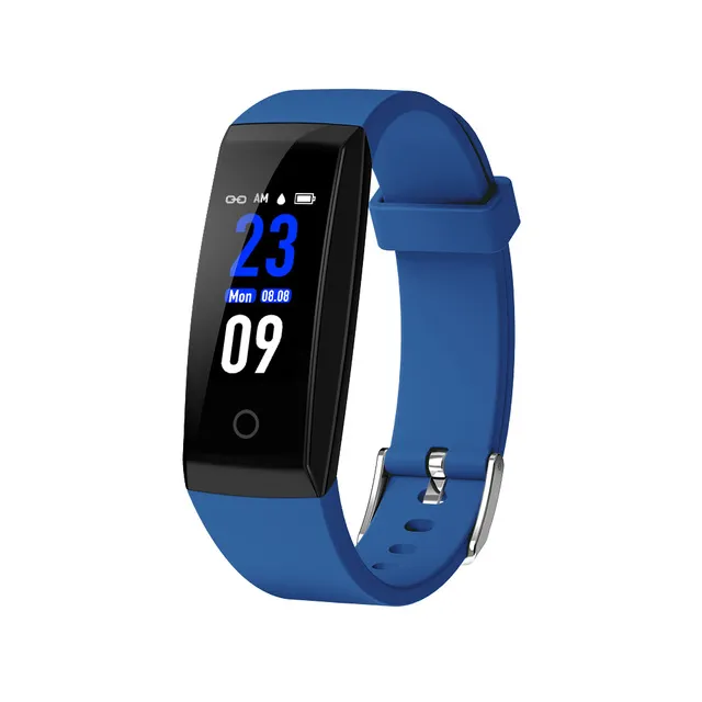 OTA Automatic Heart Rate Monitor Smart Bracelet Pedometer Tracker Smart Watches Color Screen Smartwatch For iPhone Android Smart Phone Watch