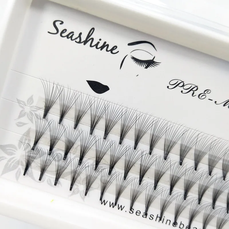 Seashine Handmade Luxury Lash Volume Lash Fani 10d C Curl Volume Fans Semi Tablet Makeup Indywidualne Etykiety Etykieta Prywatna