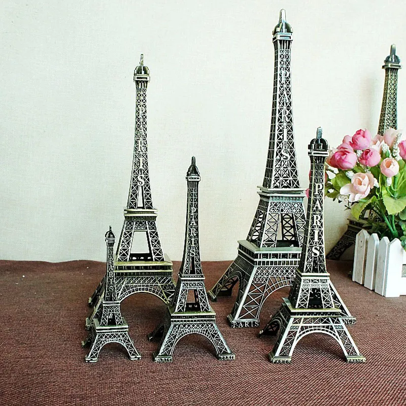 18 سنتيمتر خمر باريس برج ايفل نموذج صور الدعامة المعادن الحرفية الرئيسية مكتب الديكور التذكارات السياحية هدية ZA5831