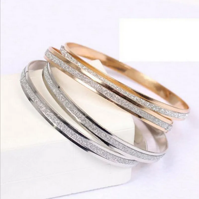 2018 neue koreanische Mode Großhandel einzelne runde mattierte Roségold Armband Frauen Geschenke (Einzelpreis) Großhandel Frauen Armband