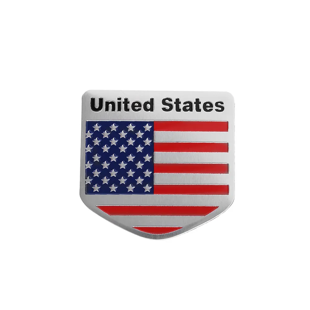 US American Flag 3D Car Sticker Auto Decor Decal Badge Emblem Bil Styling Klistermärke för Jeep BMW FIAT VW FORD AUDI HONDA TOYOTA