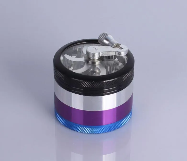 Hand operated 4 layer metal lapping machine 63mm aluminum alloy color mixing grinding device