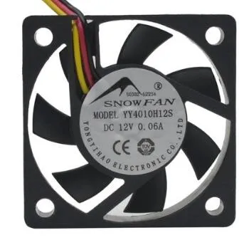 SNOWFAN YY4010H12S 4010 0.06A 12V 4CM 3 linha resfriamento ventilador mudo