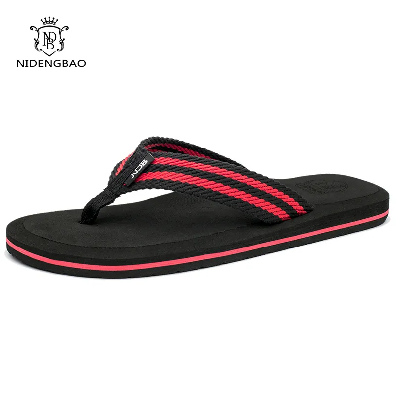 NEEDBO Flip Flops Men Summer Cool Platform Sandals Men Beach Shoes