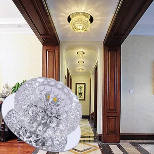 New Round LED third gear change crystal aisle lights modern entrance corridor home lighting