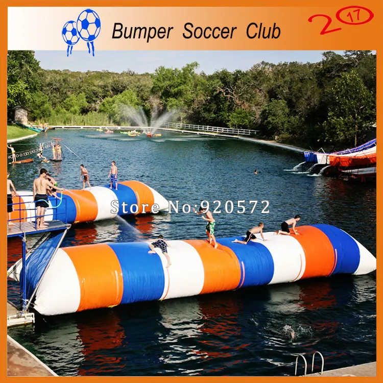 Free Shipping Free Pump 12x2m 0.9mm PVC Tarpaulin Inflatable Water Jumping Pillow / Inflatable Water Catapult Blob For Sale