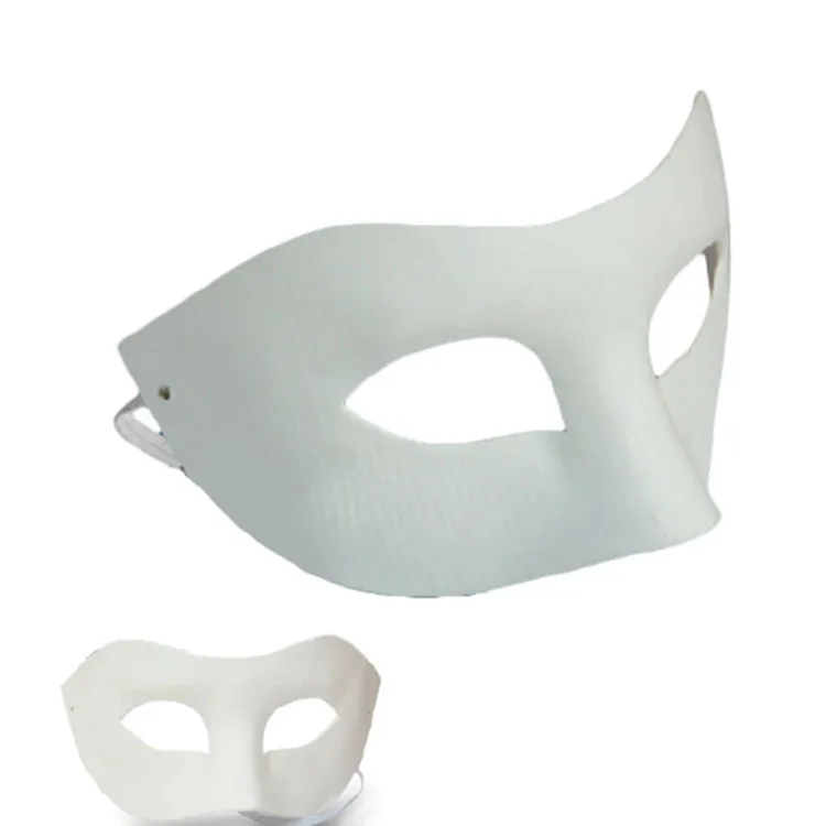 Handritning bräda solid vit diy zorro papper mask blank match mask för skolor examen celebration cosplay party masquerade wx9-495