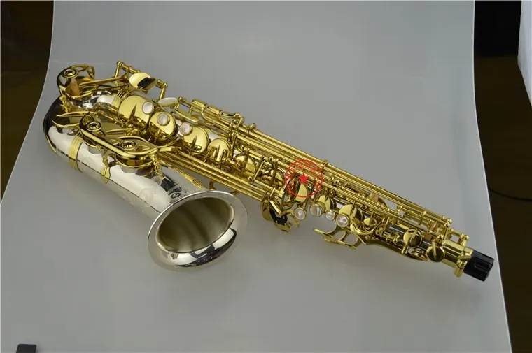 العلامة التجارية الجديدة A-WO37 Alto Saxophone Silver Plating Gold Key Profession