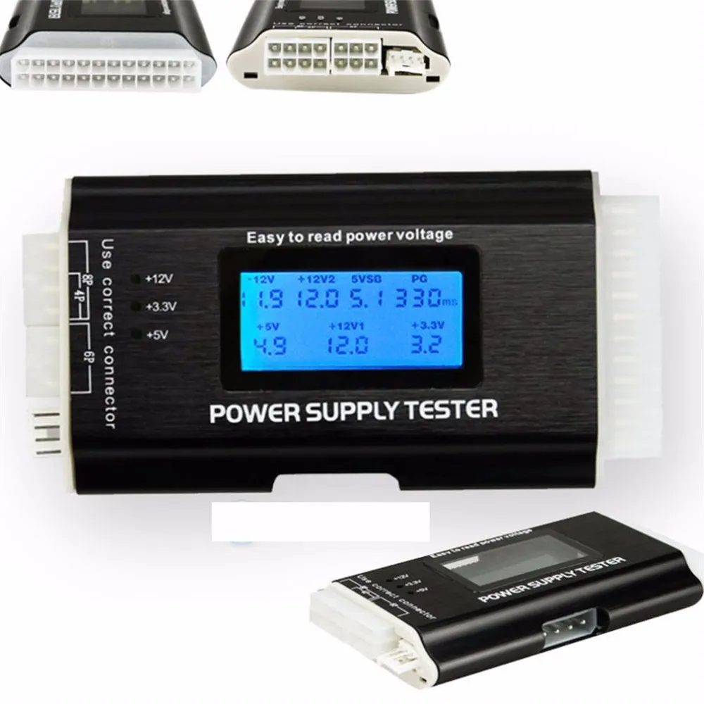 Freeshipping 1 Stück Computer PC Netzteil Tester Checker 20/24 Pin SATA HDD ATX BTX Meter LCD Großhandel