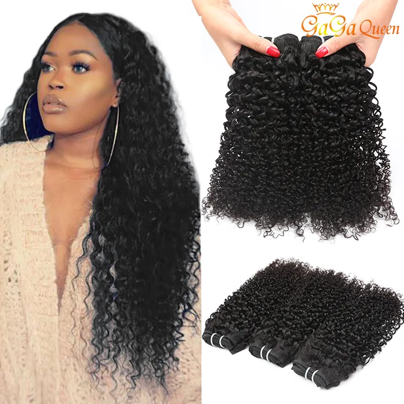 Indian Kinky Curly Virgin Human Hair Wees Grade 9a Indian Curly Hair Voundles Natural Color Hurtownie Indian Remy Hair