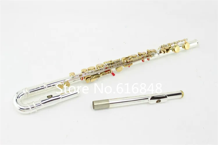 Margewate Flute FL-412 Böjda huvuden Flöjter Silverpläterad Gold Lacquer Key 16/17 Hål Open Closed C Key Brand Flöjt med väska