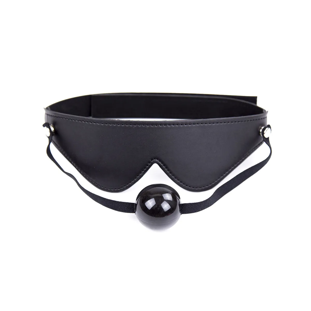 Bondage nieuwe sexy lederen ball gag snap on blinddoek bondage fetish fantasy #r47