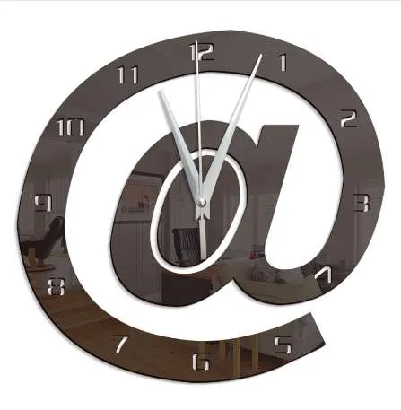 Digitale 3D-Wanduhr in Buchstabenform, groß, dekorativ, modernes Design, große geräuschlose Acryl-Küchenuhr, Wandbild für Heimdekoration 60057