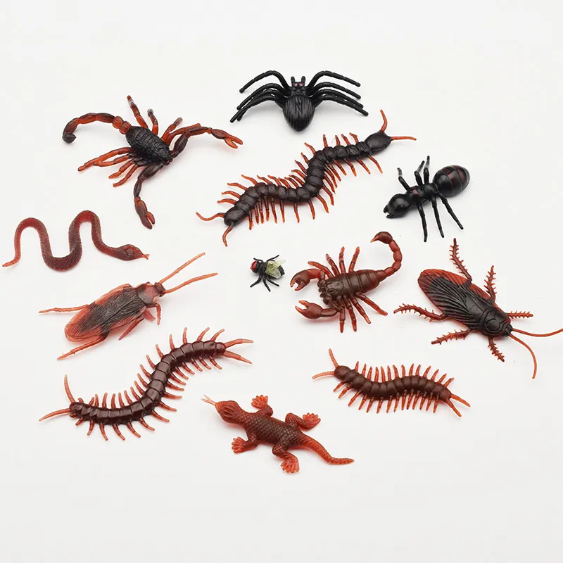 Fun Simulatie Speelgoed Fake Insect Gekko Centipede Cockroach Scorpion HouseFly Hagedis Centipede Worm Fools 'Day Mischief Toy Halloween Gift