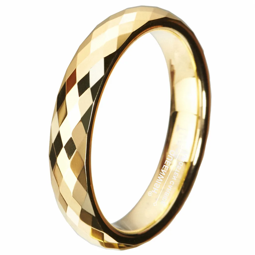 Preço barato Vendas quentes 4mm multi faceted faísca bridal tungstênio carboneto casamento anel de jóias