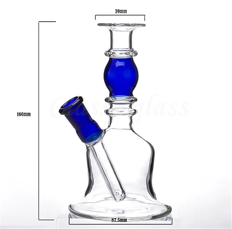 Glass Banger Hanger Water Pipes 6.2 "Mini Bubbler Narghilè Ash Catcher Bong + Ciotola di vetro gratuita