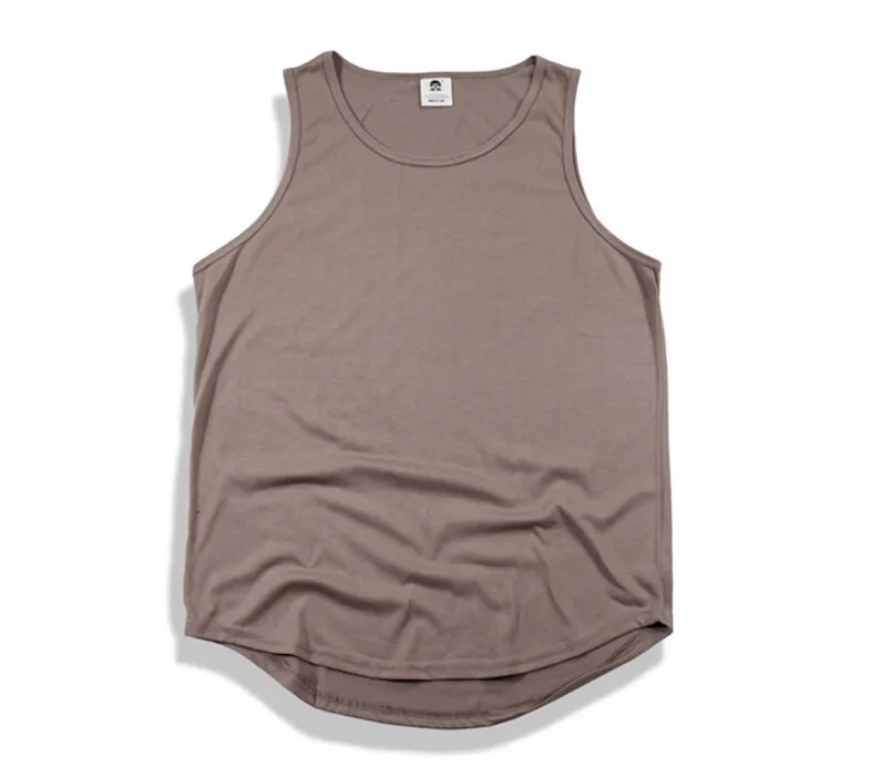 Vår sommarslipp bomull high street hole herrar tank tops manliga hip-hop vest240t