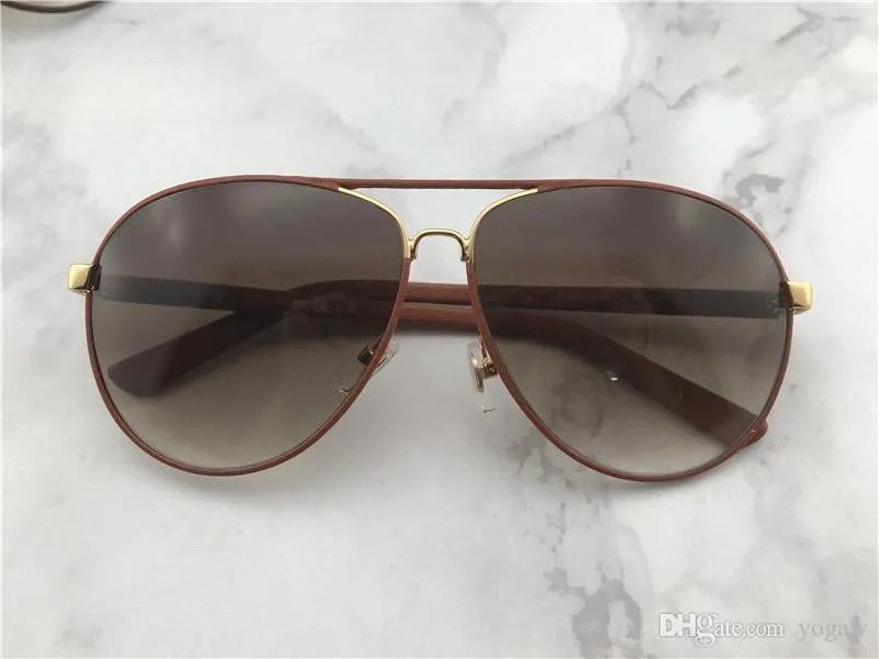 2887S براون الجلود الطيار النظارات الشمسية Sonnenbrille 2887 مصمم النظارات الشمسية gafa دي سول جديد مع صندوق