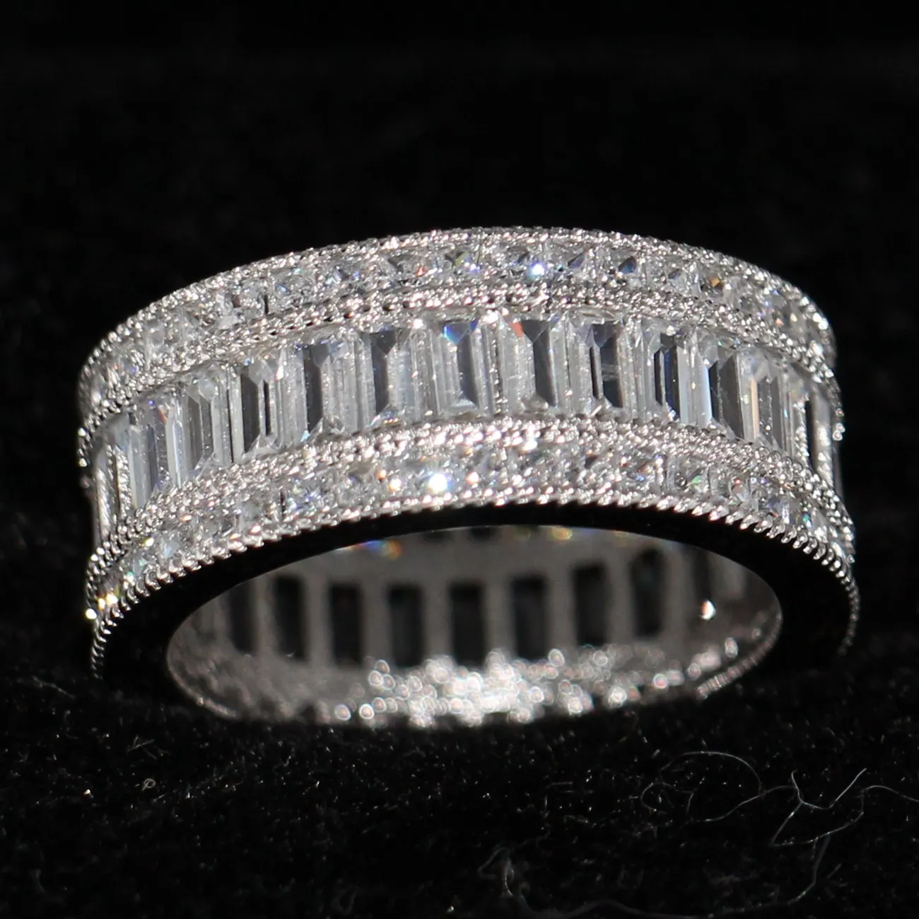 hele nieuwe mooie volle prinses gesneden witte topaz diamonique gesimuleerde diamant 10kt witte goud gf trouwring ring s314z