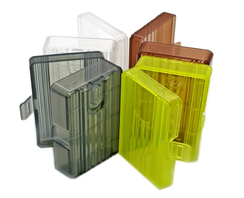 2* 18650 Battery Storage Box RCR123 16340 Empty Hard Plastic Case Cover Holder Container Bag Organizer Boxes