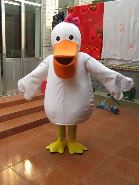 Hoge kwaliteit echte foto's Pelican mascotte kostuum volwassen grootte gratis verzending