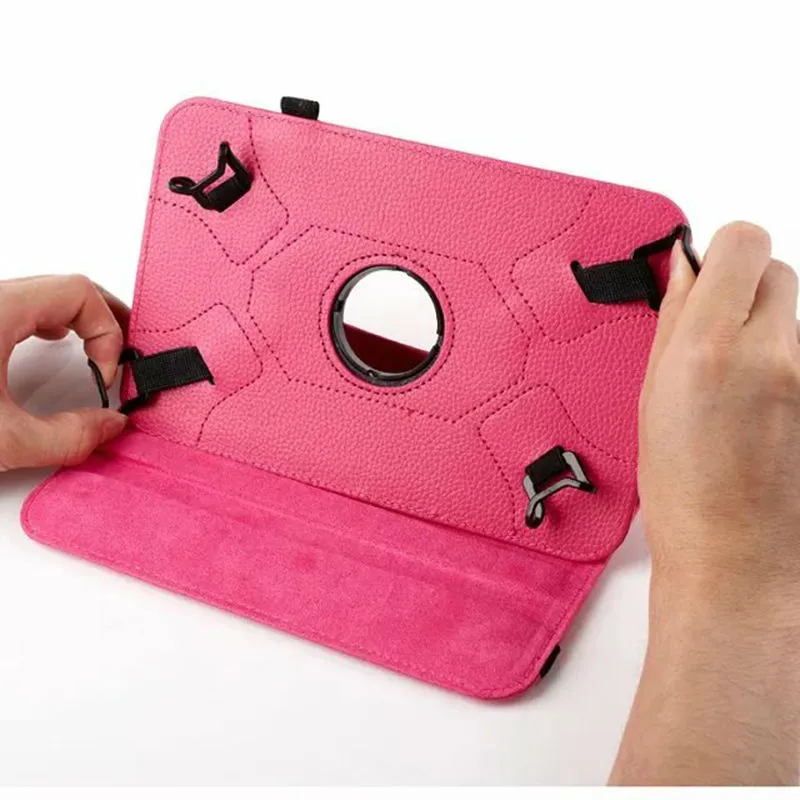 Étui universel en cuir PU, rotation à 360 degrés, pour tablette PC de 7, 8, 10 pouces, support à rabat, coque de protection