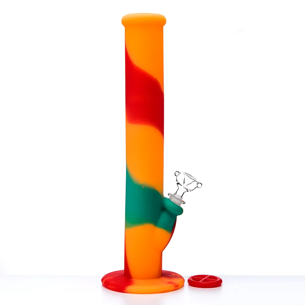 Multi Colors Silicone Water Pipe Silicon Hookah with Glass Bowl Smoking Pipes Bongs Water Bong at Mr_dabs