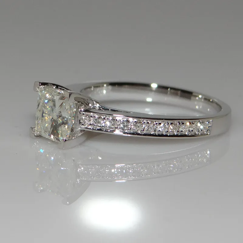 中間症ジュエリー1.5ct 5aジルコンCZ 925スターリングシルバー女性婚約結婚式バンドリングSZ 4-10ギフト